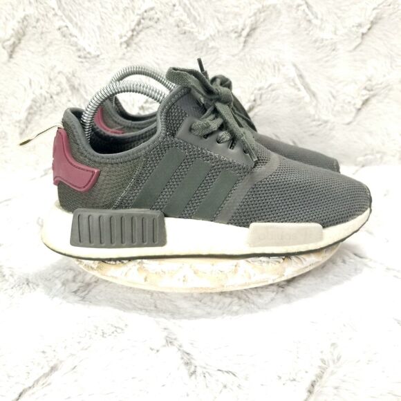 Adidas NMD R1 Utility Womens Running Shoes Size 6 Olive Maroon BA7752 - Picture 1 of 11